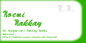 noemi makkay business card